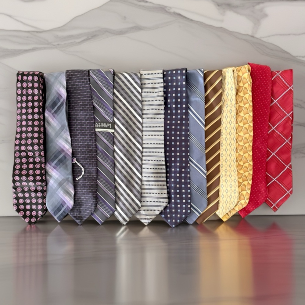 🔥13 Piece, Men's Tie Collection - Assorted Colors. Some New, All Great Brands💯